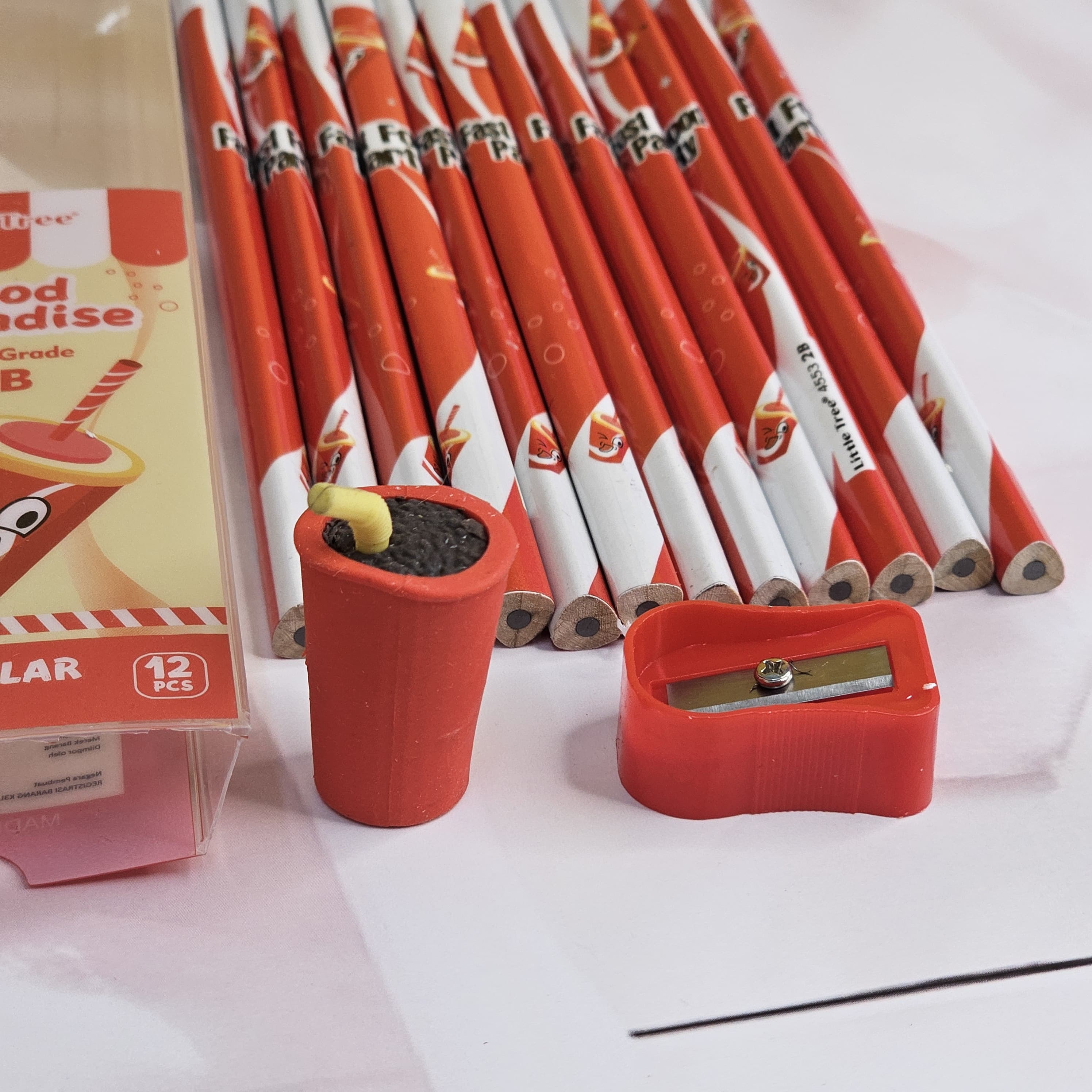 Novelty Pencil Sets (Fast Food): Choose from burger, fries, hotdog, and drink designs. Includes pencils, eraser, sharpener.
www.usmile.toys